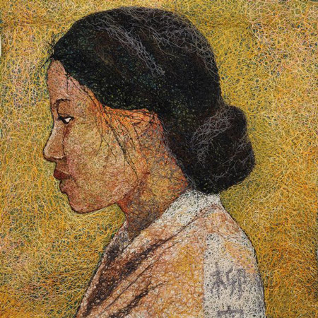 Quilt of woman in kimono