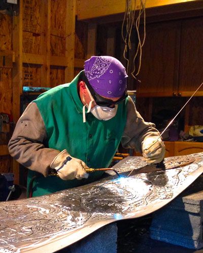 Peter Wood creating