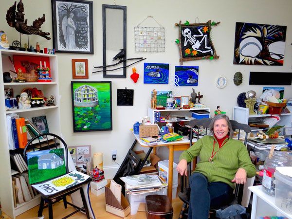 Linda Conti in her studio