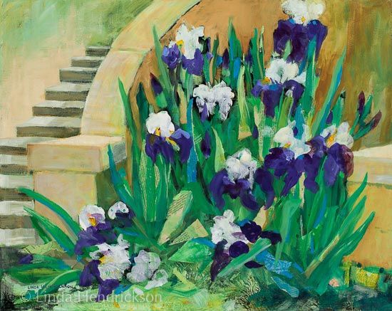 Iris painting by Linda Hendrickson
