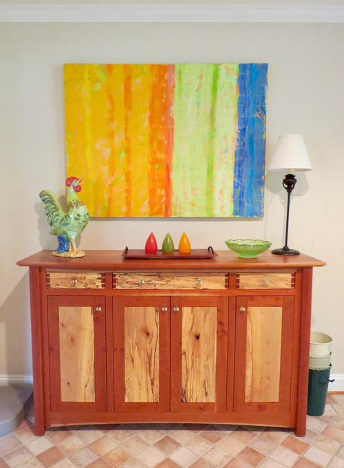 A custom piece made in the mid-century modern style.