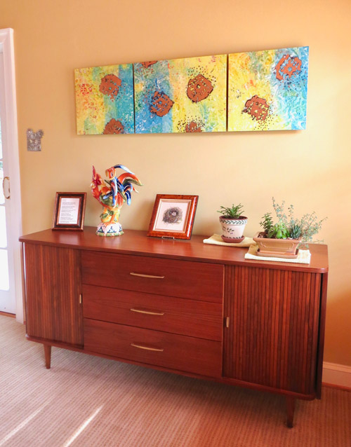 The other credenza with its mid-century modern flair.